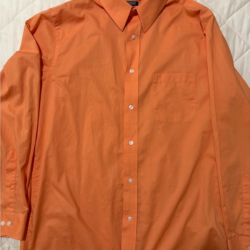 Croft & Barrow Men's Casual Orange Button Down Shirt